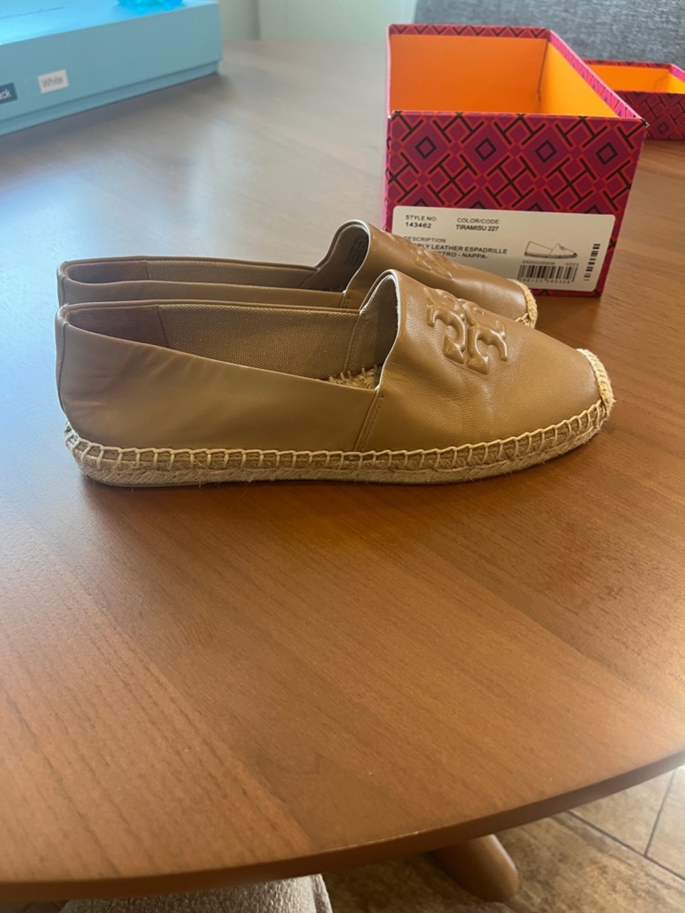 Tory Burch Tan Leather Espadrille Flats - Picture 4 of 9